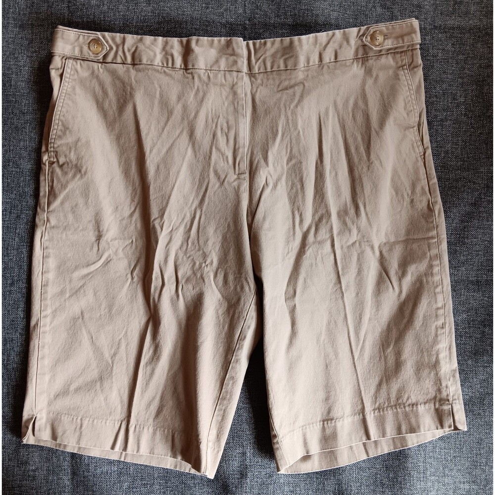 Shorts Size 20 Womens George Beige Office Casual Mom Core Flat Front